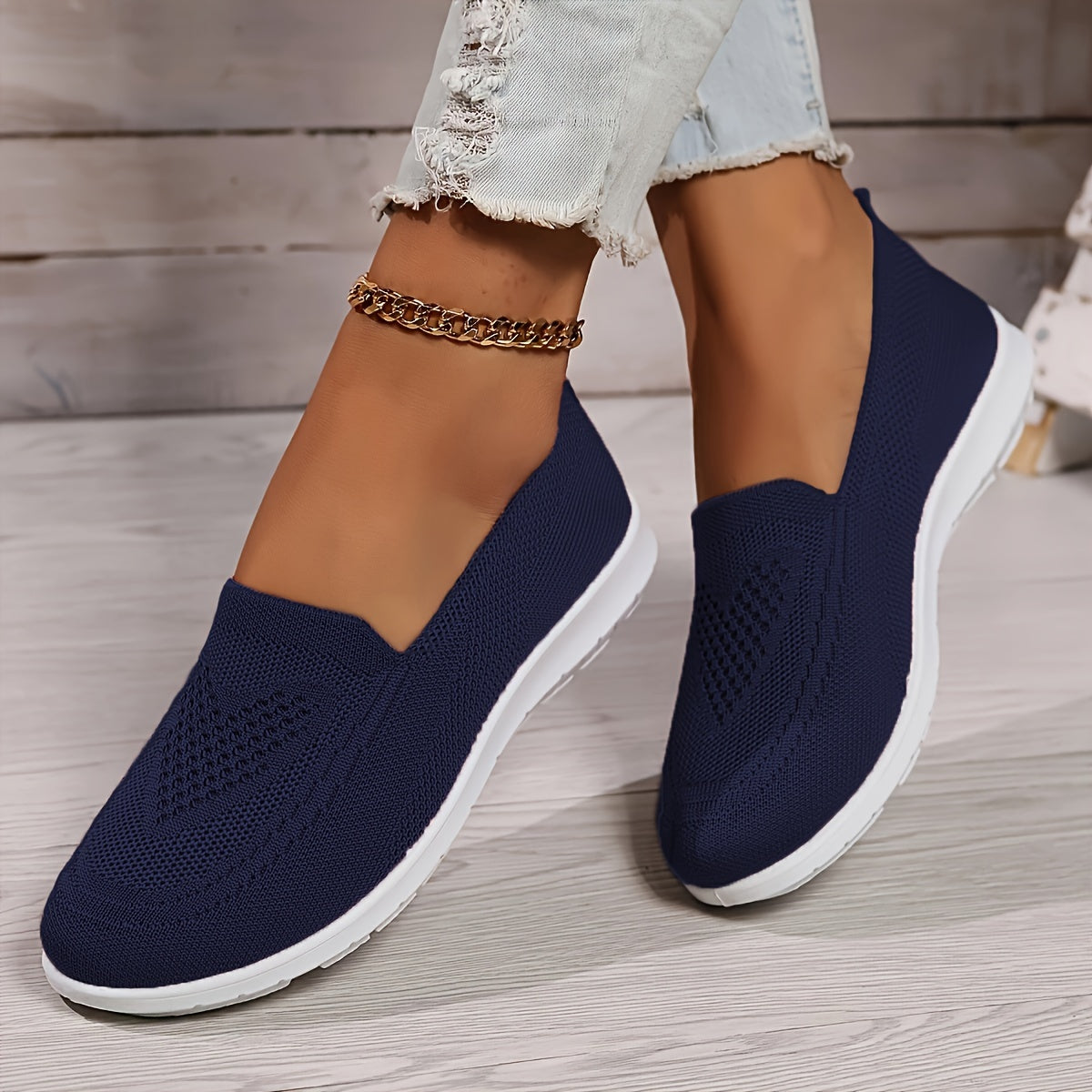 Women's Low-Top Slip-On Sneakers with Textured Finish