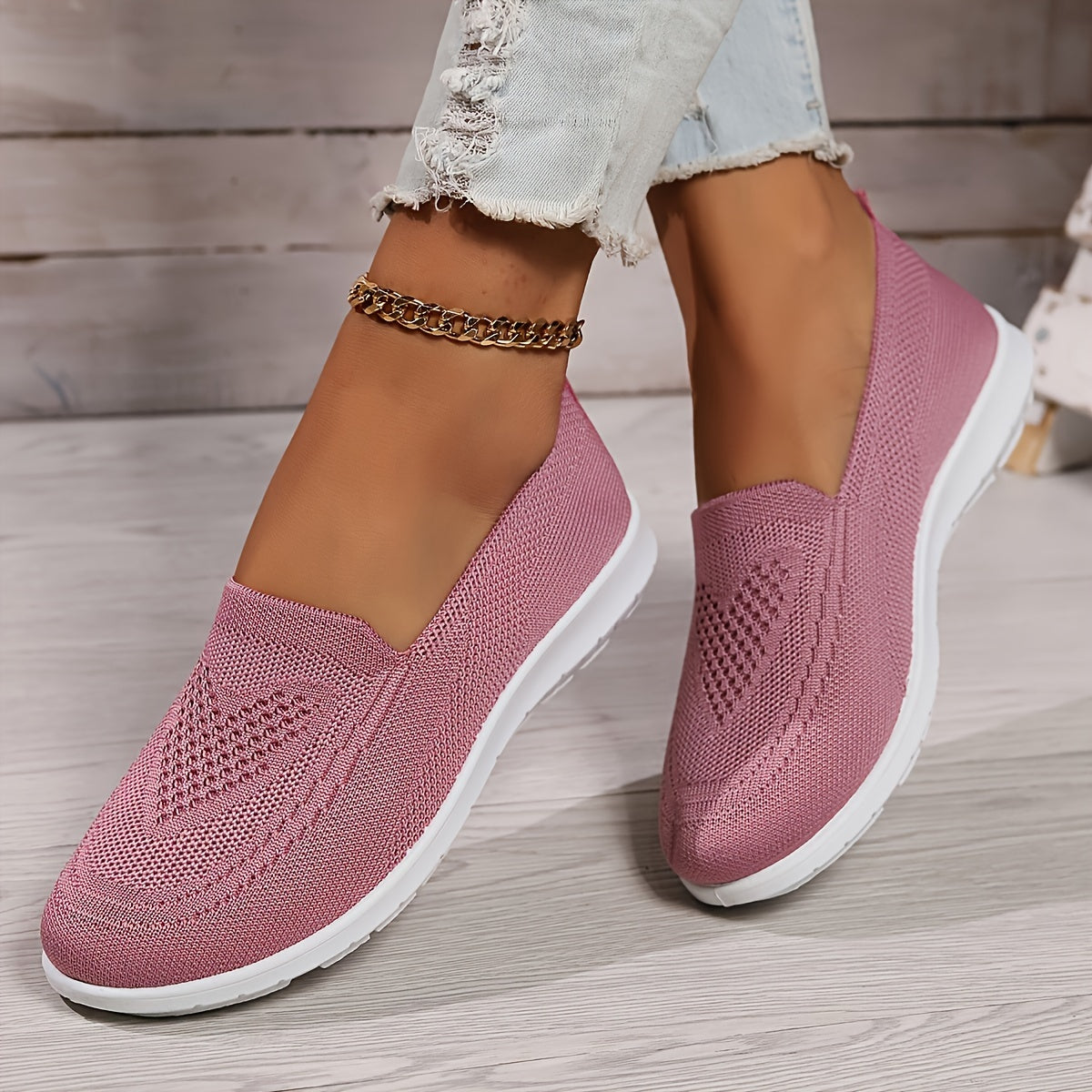 Women's Low-Top Slip-On Sneakers with Textured Finish