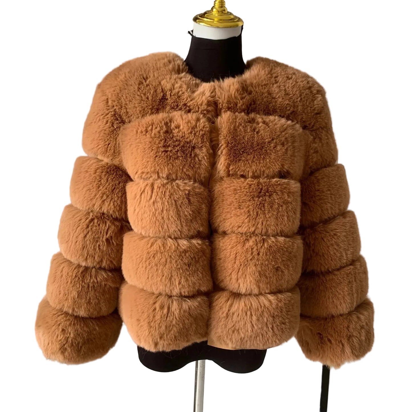 Women’s Luxury Faux Fur Cropped Jacket