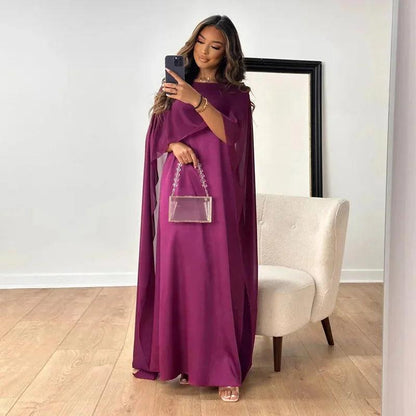 Women’s Maxi Flowing Cape Sleeve Dress
