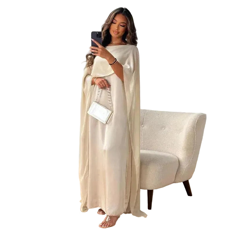 Women’s Maxi Flowing Cape Sleeve Dress