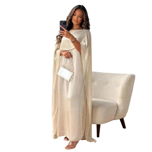 Women’s Maxi Flowing Cape Sleeve Dress