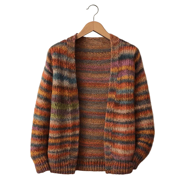 Women’s Multi-Color Open-Front Knit Cardigan