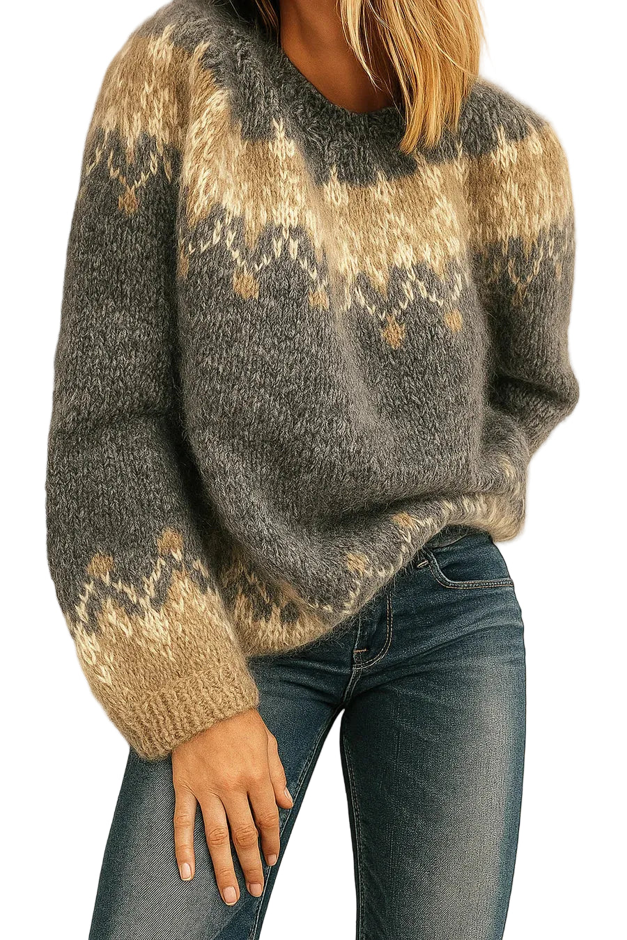 Women’s Nordic Pattern Knit Sweater