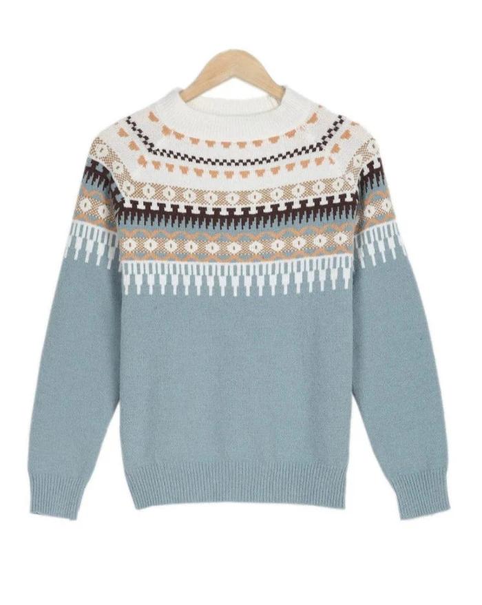 Women’s Nordic Pattern Knit Sweater
