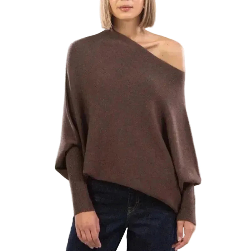 Women’s Off-Shoulder Relaxed Fit Sweater