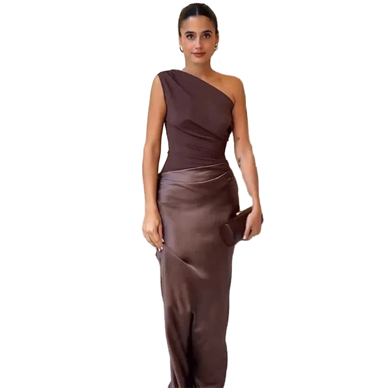 Women’s One Shoulder Maxi Dress