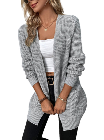 Women’s Open-Front Textured Knit Cardigan