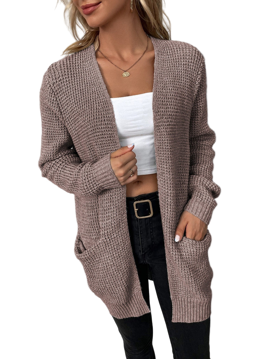 Women’s Open-Front Textured Knit Cardigan