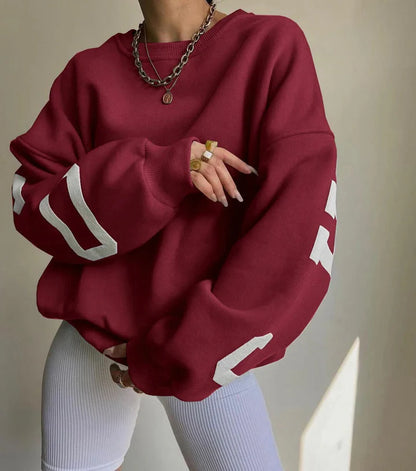 Women’s Oversized Graphic Back-Print Sweatshirt