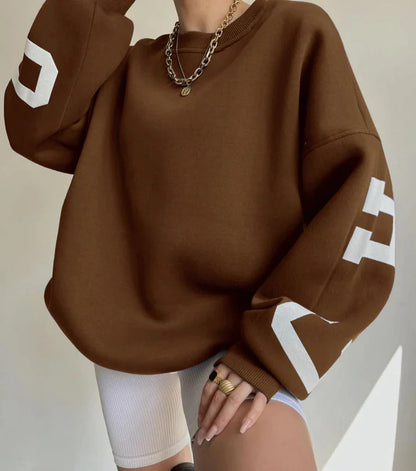Women’s Oversized Graphic Back-Print Sweatshirt