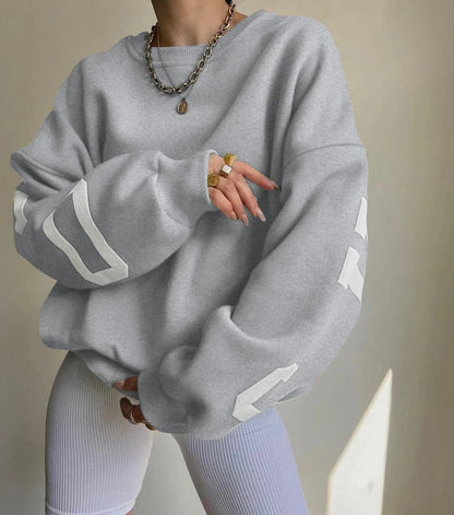 Women’s Oversized Graphic Back-Print Sweatshirt