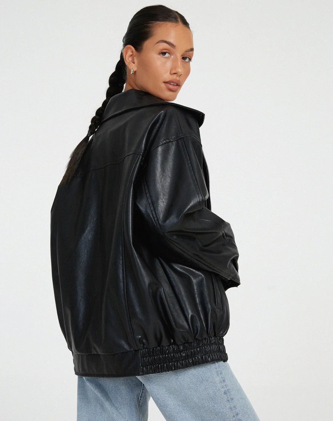 Women’s Oversized Jacket with Zipper
