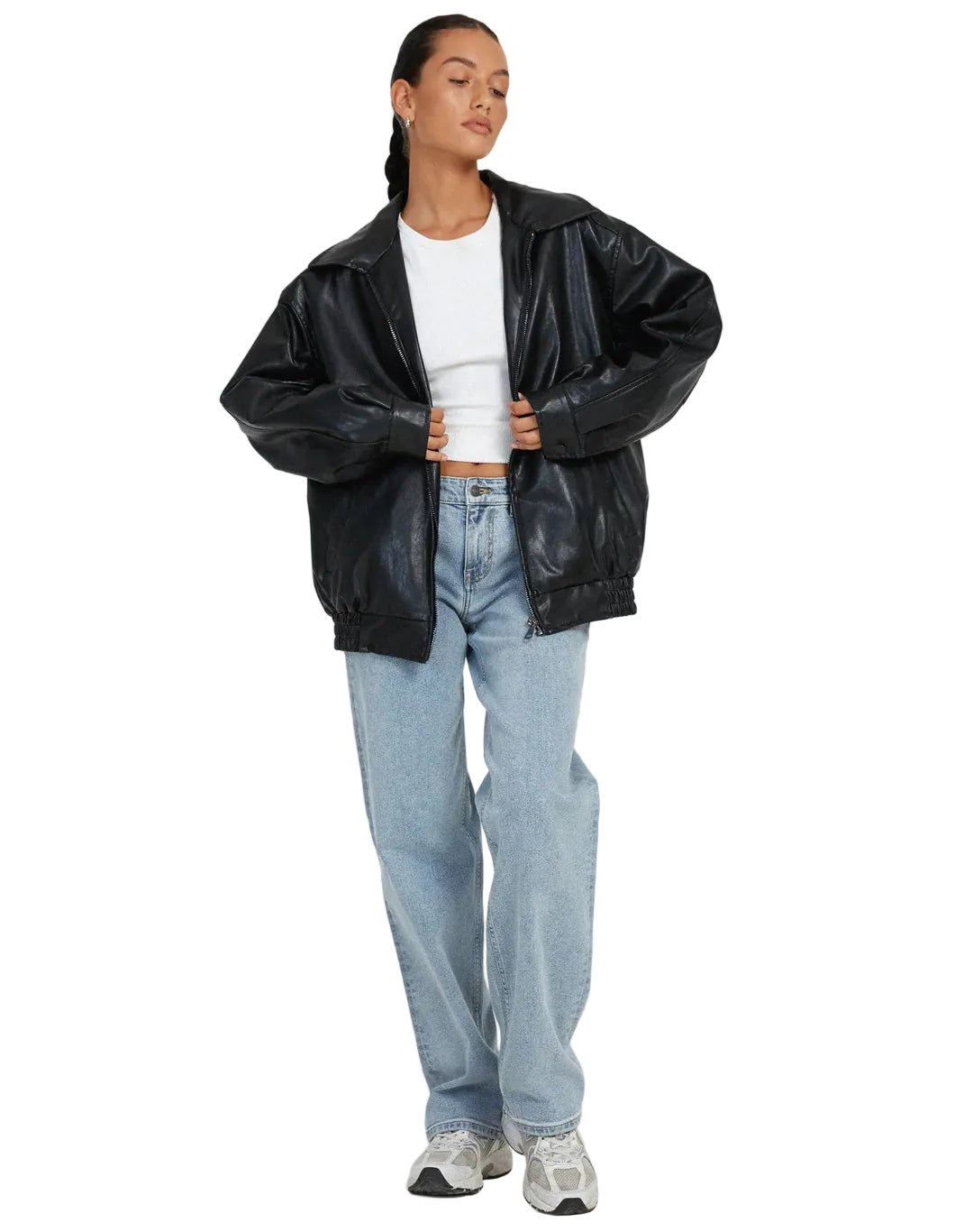 Women’s Oversized Jacket with Zipper