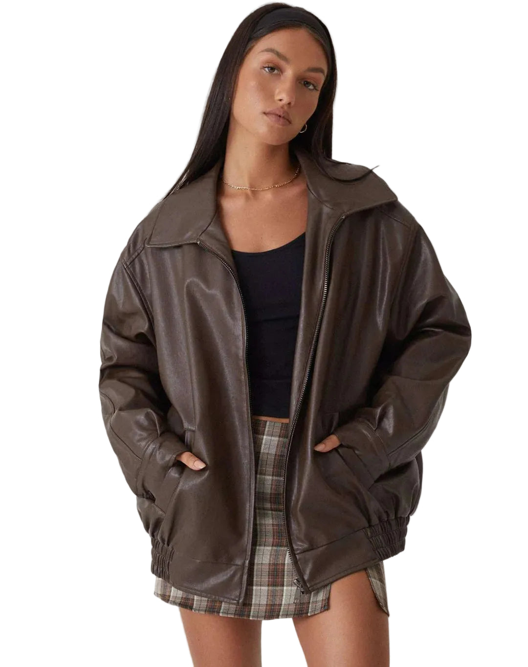 Women’s Oversized Jacket with Zipper