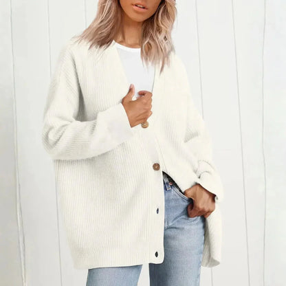 Women’s Oversized Knit Cardigan with Button Closure