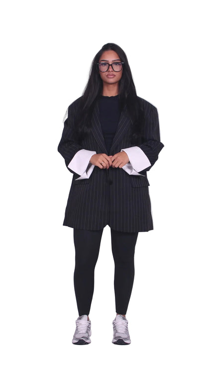 Women’s Oversized Pinstripe Blazer