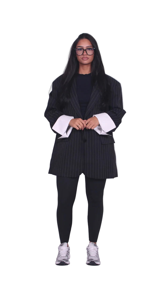 Women’s Oversized Pinstripe Blazer