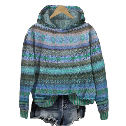 Women’s Patterned Knit Hoodie