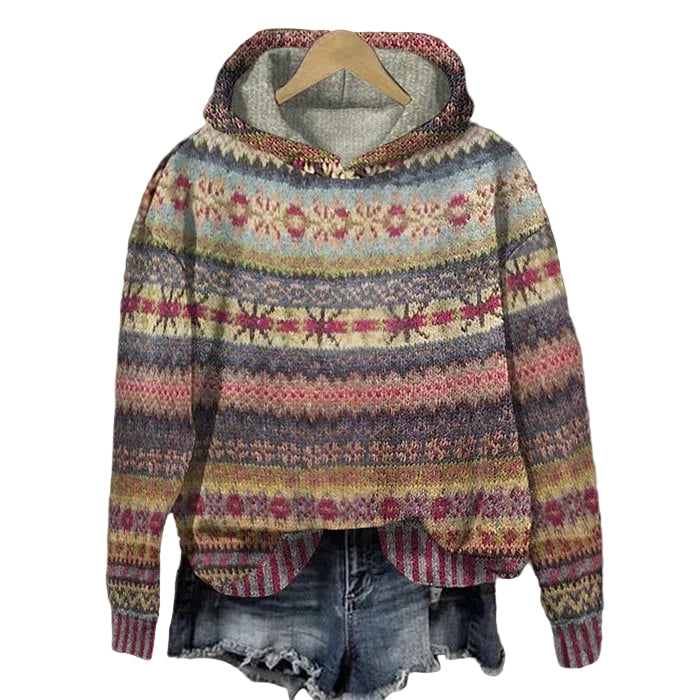 Women’s Patterned Knit Hoodie