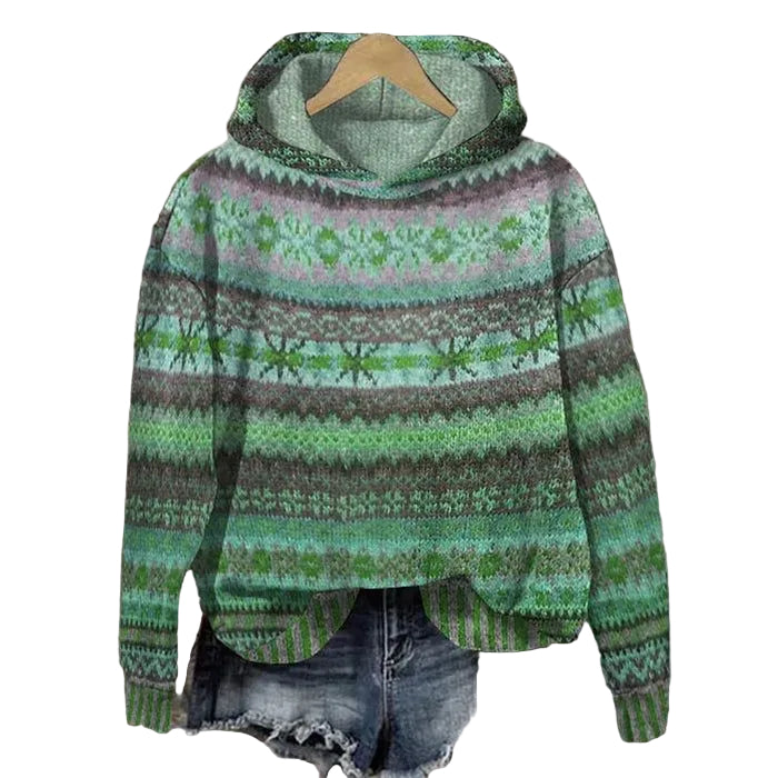 Women’s Patterned Knit Hoodie