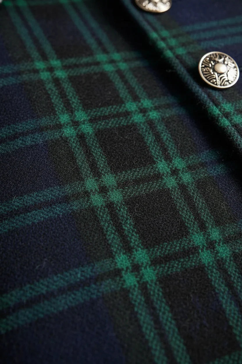 Women’s Plaid Longline Coat