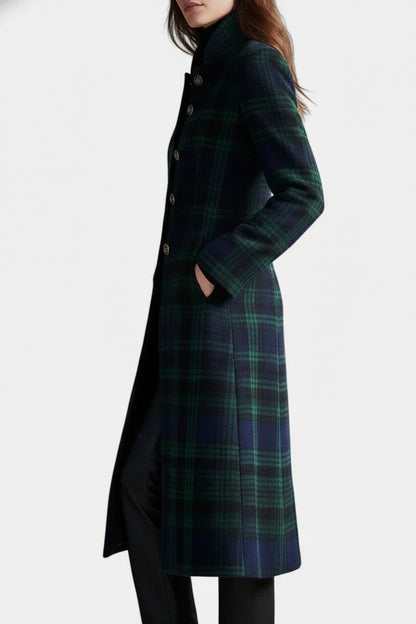Women’s Plaid Longline Coat