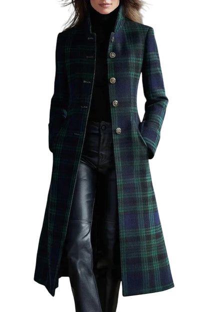 Women’s Plaid Longline Coat