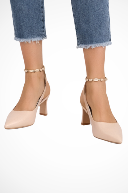 Women's Pointed Toe Slingback Kitten Heels