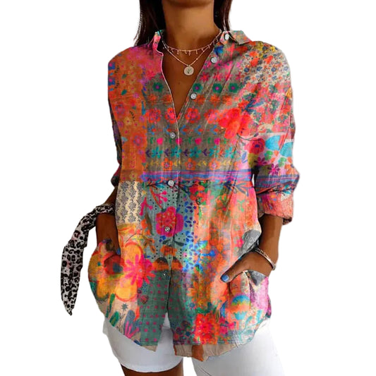 Women’s Printed Button Front Shirt
