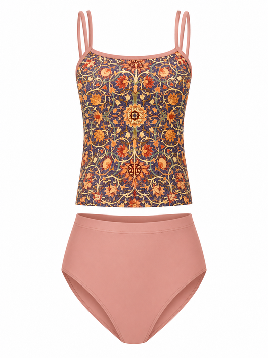 Women's Two-Piece Printed Tankini Swimsuit