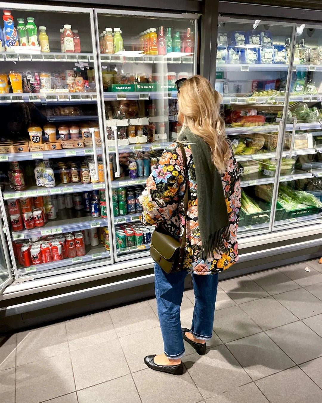 Women’s Quilted Floral Jacket with Open Front Design