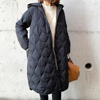 Women’s Quilted Zip-Up Hooded Coat