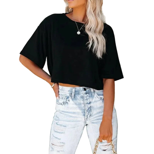 Womens Relaxed Crop T-Shirt