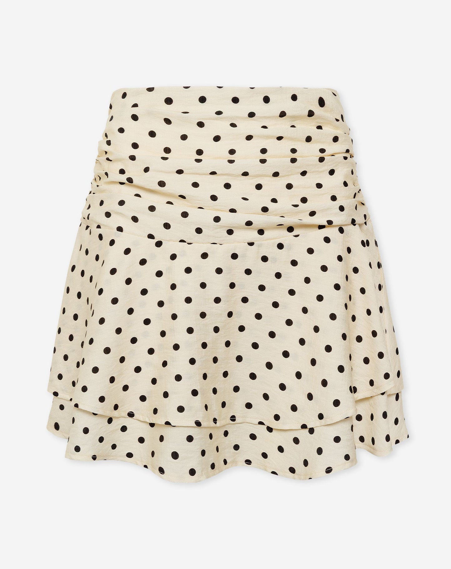 Women's Polka Dot Mini Skirt Butter Yellow