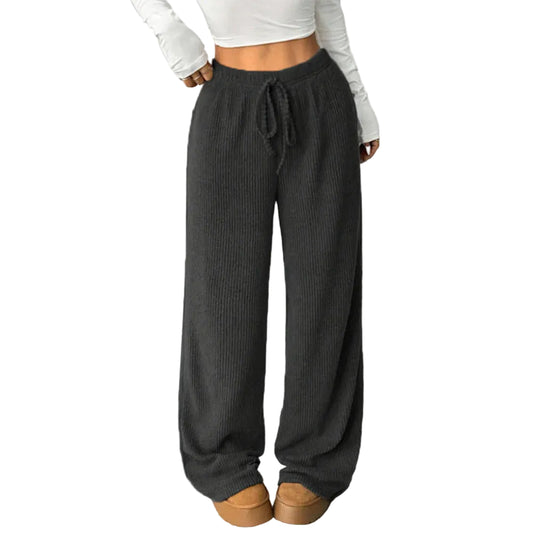 Women’s Ribbed Knit Wide Leg Pants