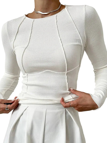 Women’s Ribbed Long Sleeve Contour Fit Shirt