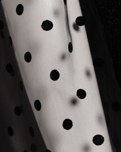 Women's Rose Polka Dot Playsuit Black