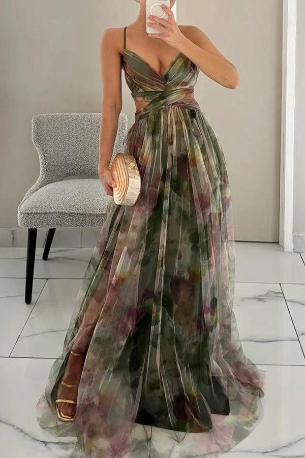 Women’s Sheer Wrap Maxi Dress