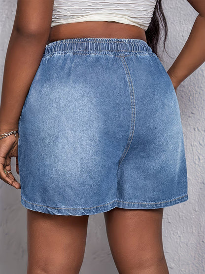 Women's High Waist Shorts with Ruched Waistband
