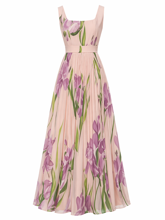 Women's Sleeveless Chiffon Maxi Dress