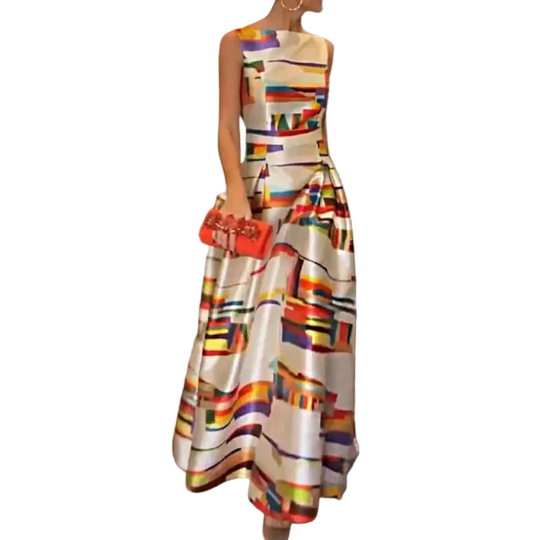 Women’s Sleeveless Printed Maxi Dress
