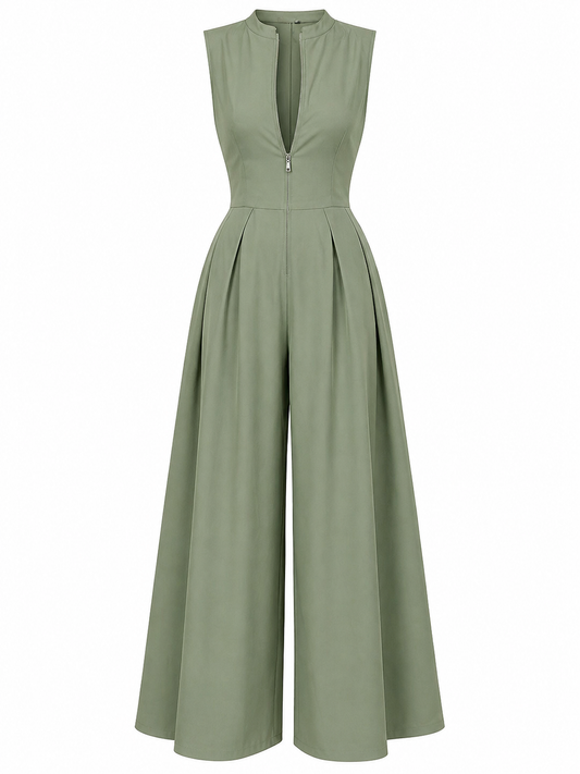 Women’s Sleeveless Wide Leg Jumpsuit