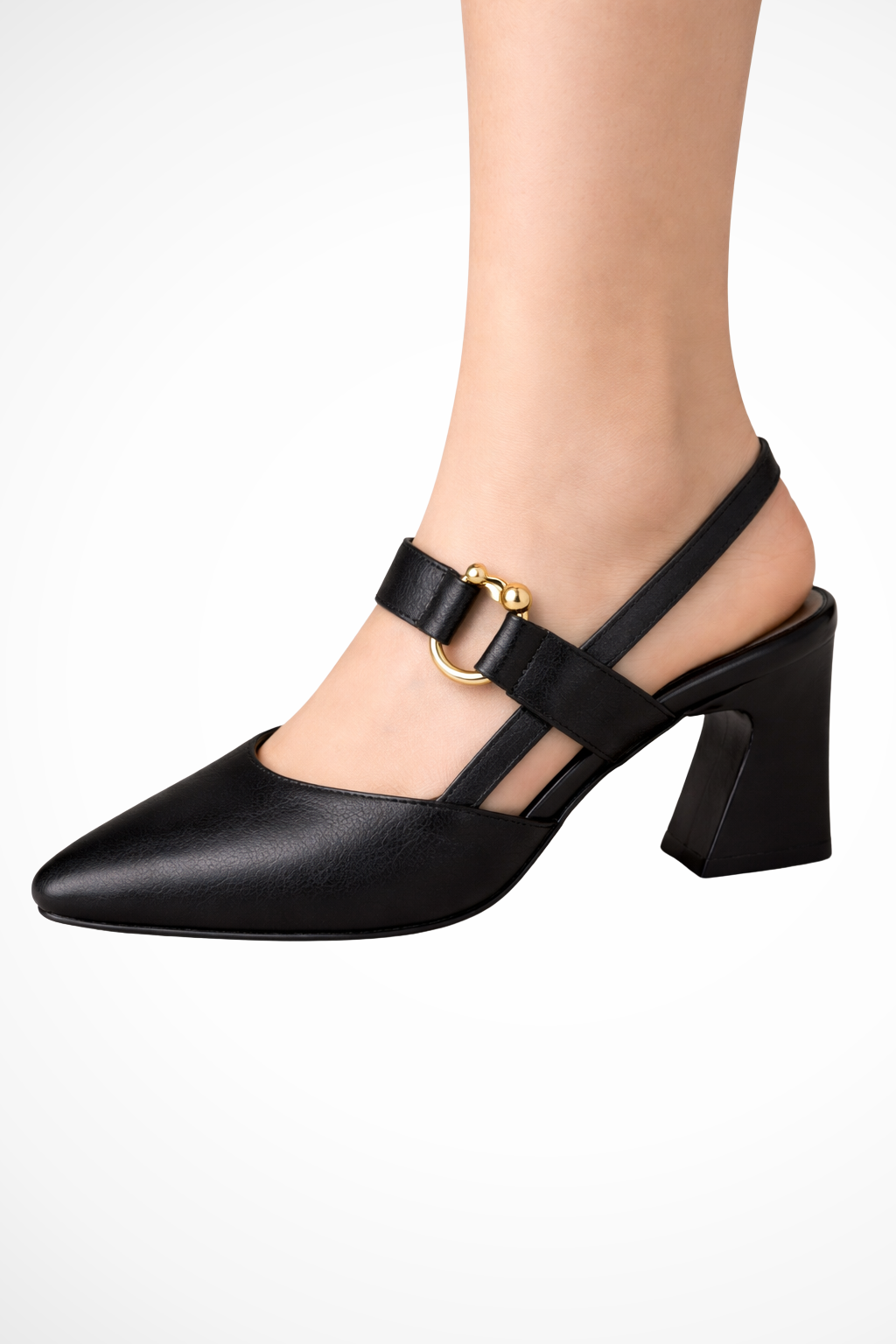 Women's Slingback Block Heel Mary Jane Heels