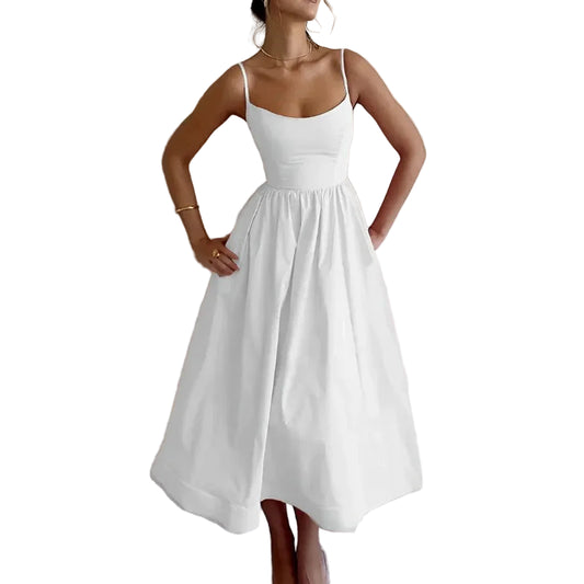 Women’s Spaghetti Strap Midi Dress