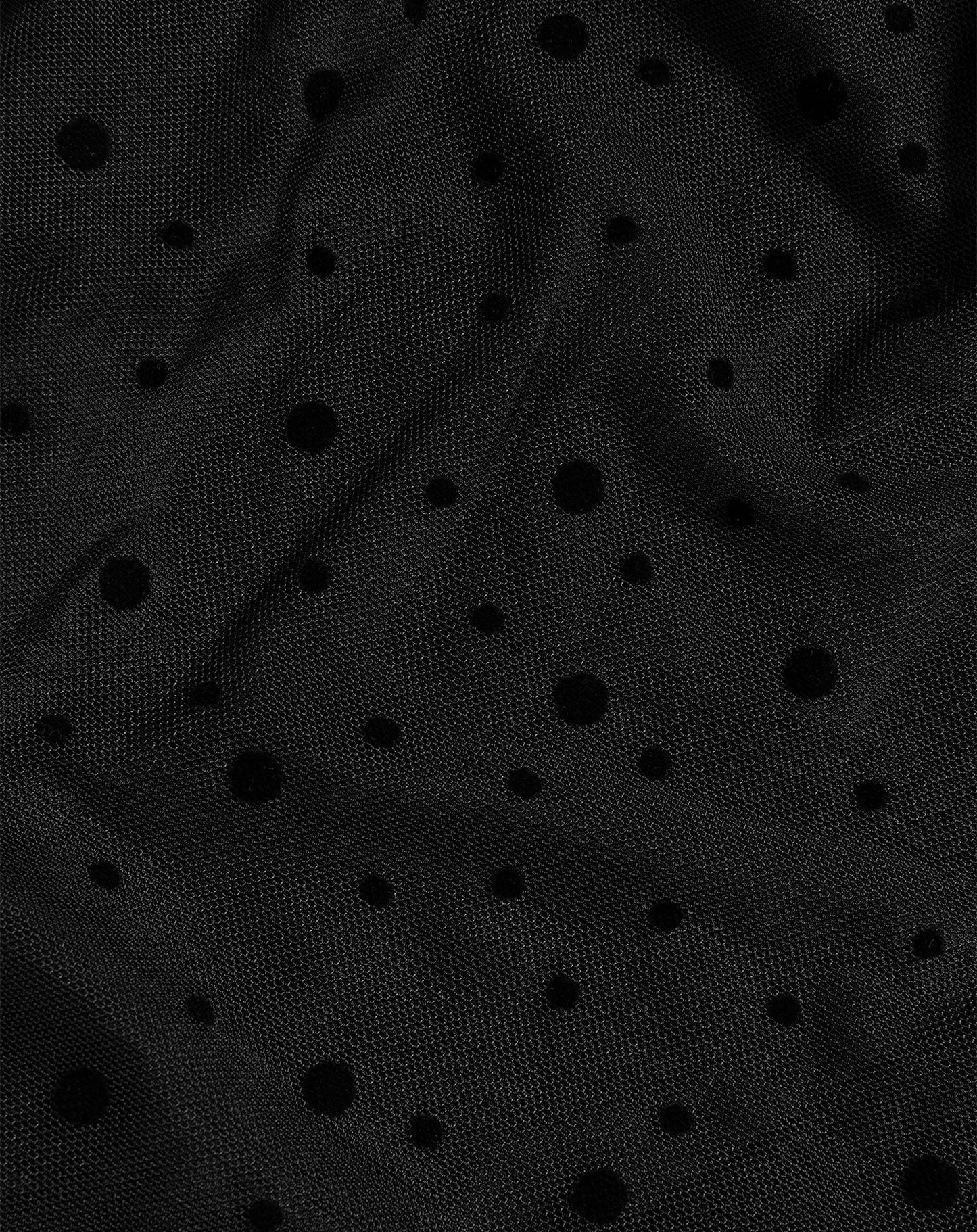 Women's Strapless Polka Dot Scarf Top Black