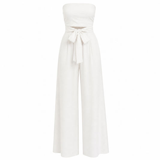 Women’s Strapless Wide Leg Jumpsuit