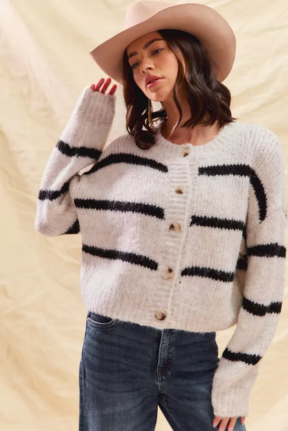Women’s Striped Knit Cardigan