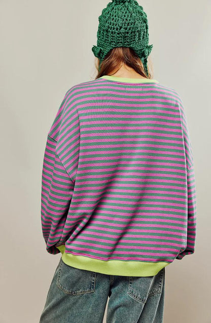 Women’s Striped Oversized Sweater