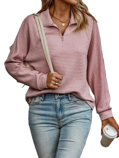 Women’s Textured Half-Zip Sweater
